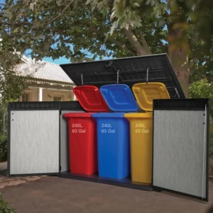 Keter Grande Store Outdoor Double Door Storage Shed – All-Weather Resistant, Wood Look, Low Maintenance, Fade-Free - Image 3