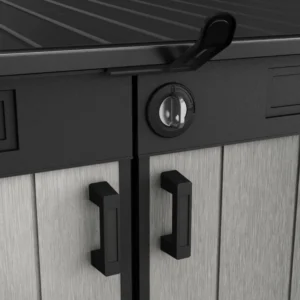 Keter Grande Store Outdoor Double Door Storage Shed – All-Weather Resistant, Wood Look, Low Maintenance, Fade-Free - Image 4