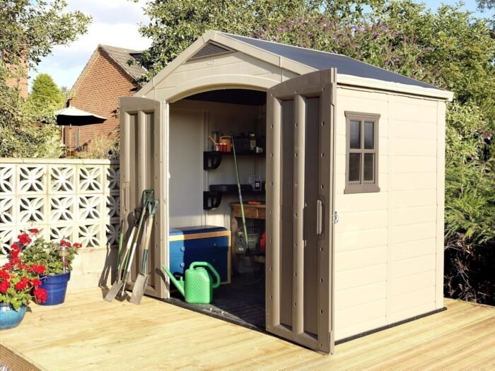 Keter Factor 8×6 ft Large Resin Outdoor Storage Shed – Durable & Weather-Resistant - Image 3