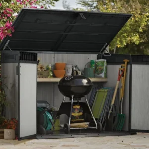 Keter Grande Store Outdoor Double Door Storage Shed – All-Weather Resistant, Wood Look, Low Maintenance, Fade-Free - Image 5