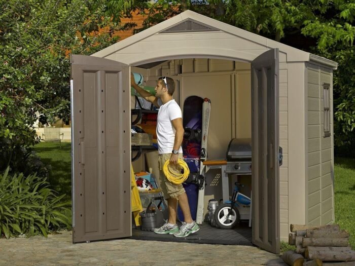 Keter Factor 8×6 ft Large Resin Outdoor Storage Shed – Durable & Weather-Resistant - Image 2